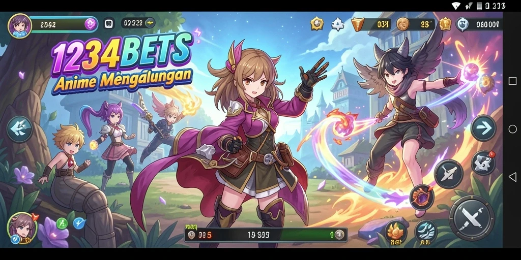 Gameplay menarik 1234BETS dengan karakter Anime.