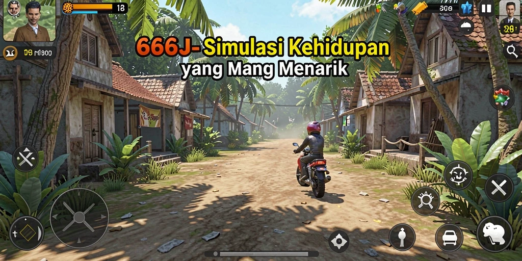 Menampilkan gameplay seru di dunia virtual yang interaktif.