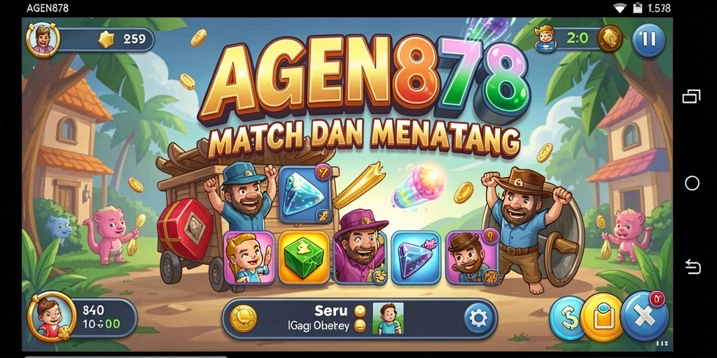Tampilan gameplay AGEN878 yang penuh warna dan menawan.