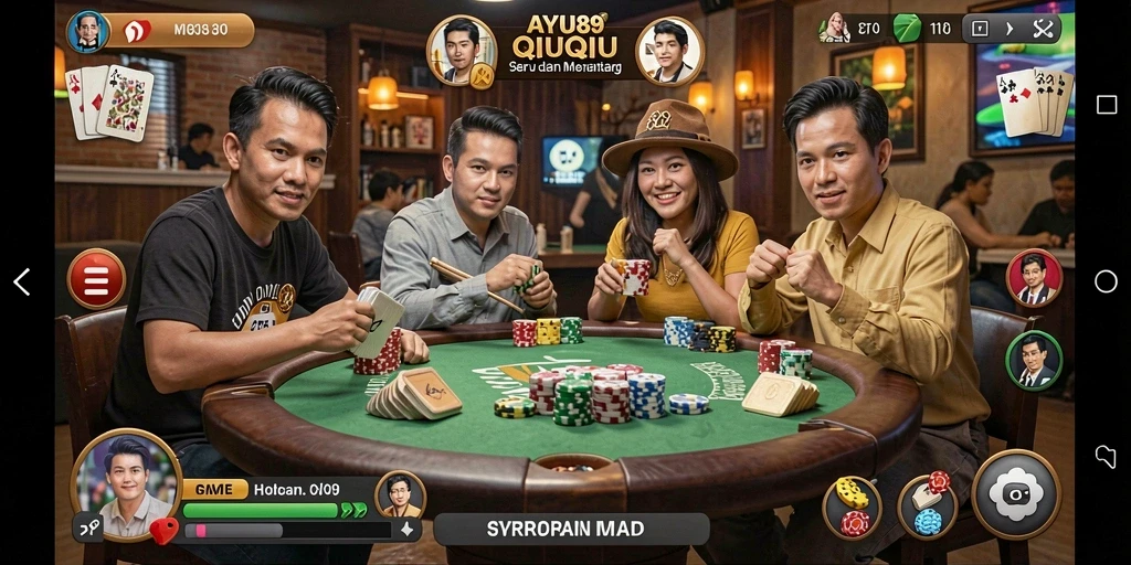 Tampilan gameplay seru AYU89 dalam bermain QiuQiu.