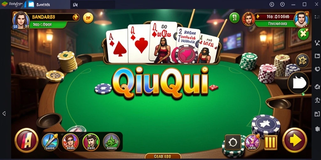 Tampilan gameplay QiuQiu yang mendebarkan dan penuh strategi.