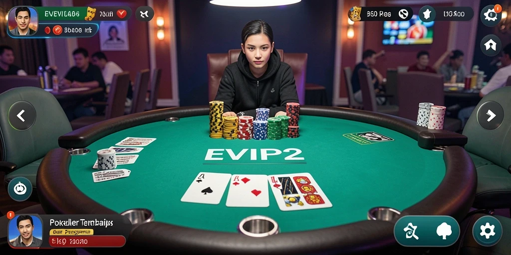 Tampilan menarik dari permainan Poker di EVIP2.