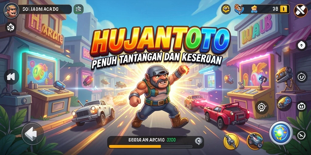 Screenshot HUJANTOTO menampilkan gameplay seru dan tantangan menarik.