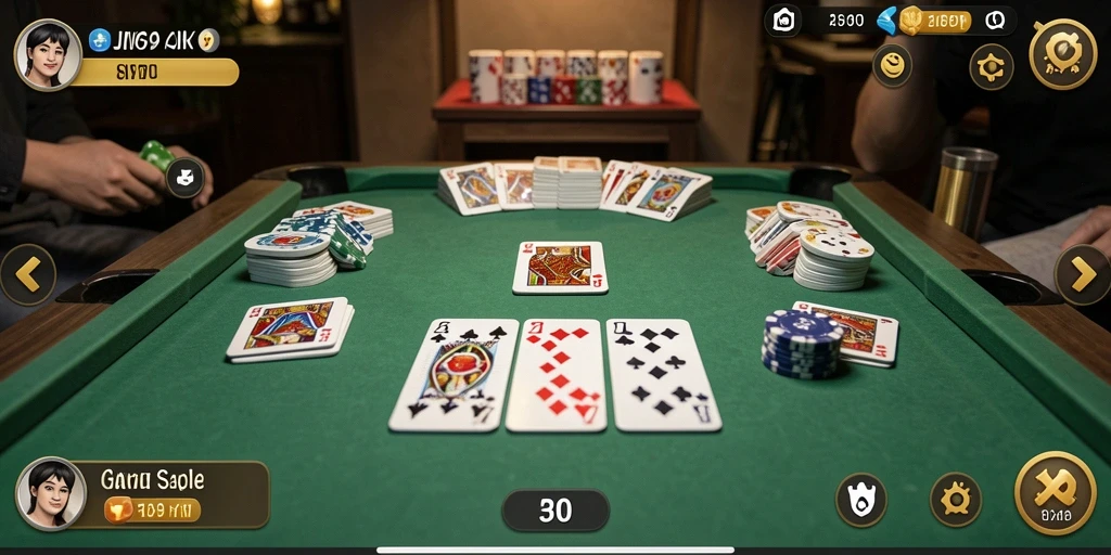 Tampilan gameplay seru saat bermain Gaple di JIN69.