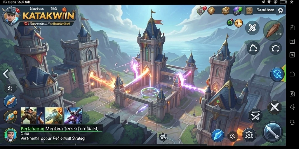 Tampilan gameplay seru dan menegangkan dari KATAKWIN Tower Defense.