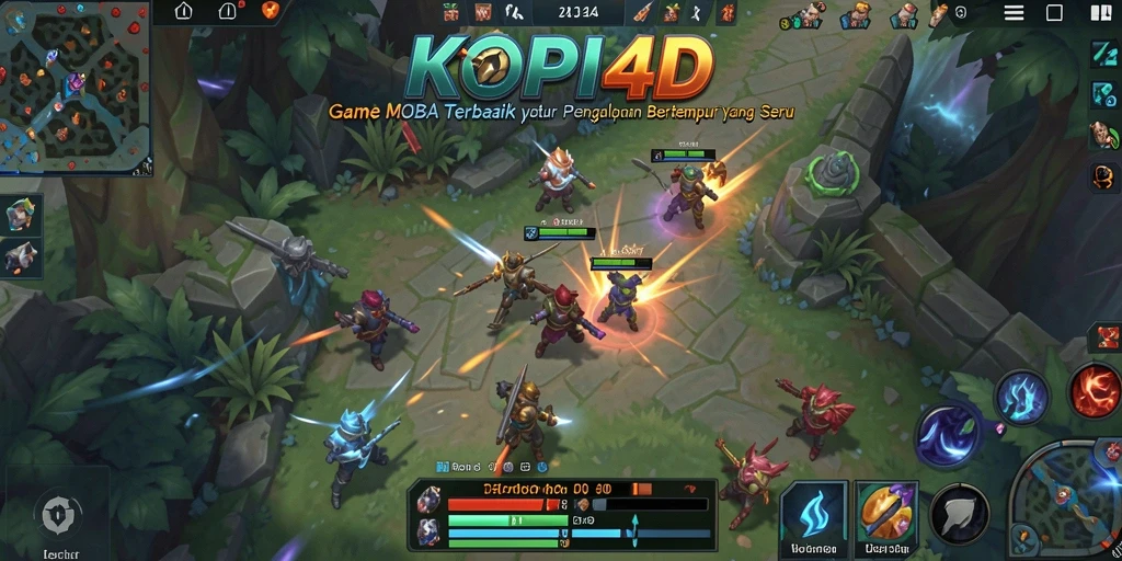 Screenshot gameplay KOPI4D menampilkan pertarungan intens antar pemain.
