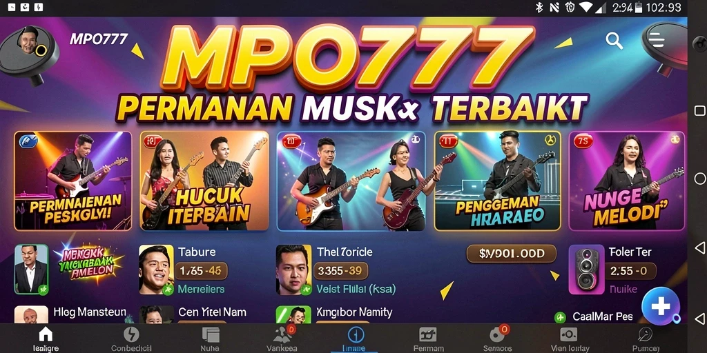 Tampilan gameplay menarik dari MPO777 memperlihatkan keseruan dalam permainan musik.
