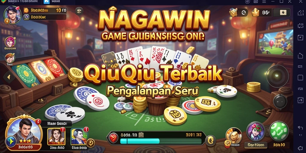 Tampilan gameplay seru dalam NAGAWIN saat bermain QiuQiu.