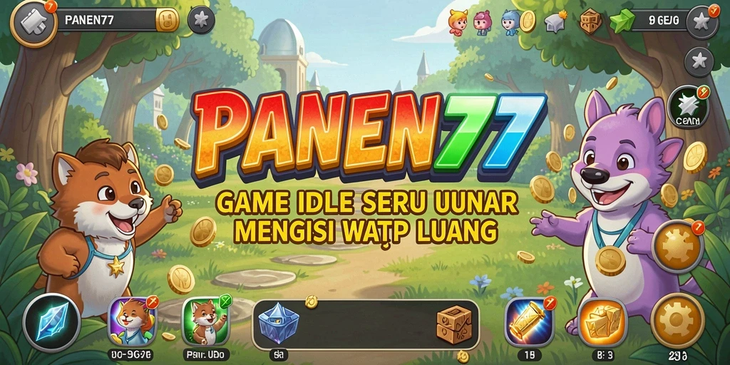 Tampilan gameplay PANEN77 dengan aktivitas panen yang berlangsung.