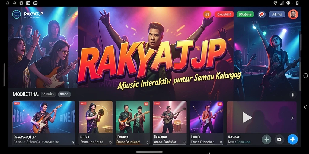 Tampilan screenshot RAKYATJP yang menunjukkan pengalaman musik interaktif.