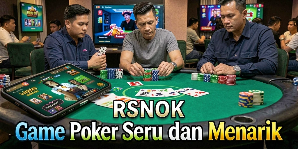 Tampilan utama RSNOK dengan gameplay Poker yang seru dan interaktif.