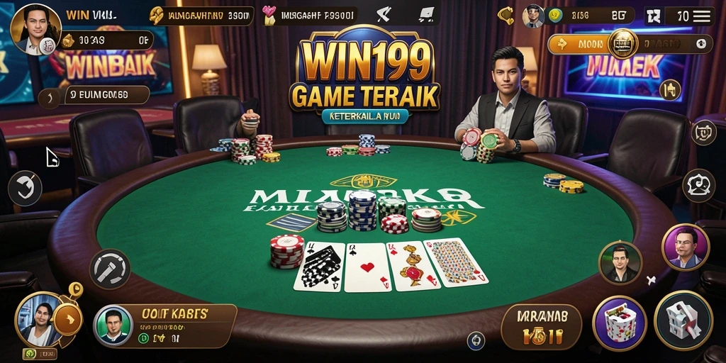 Tampilan menarik dari gameplay Poker di WIN199.