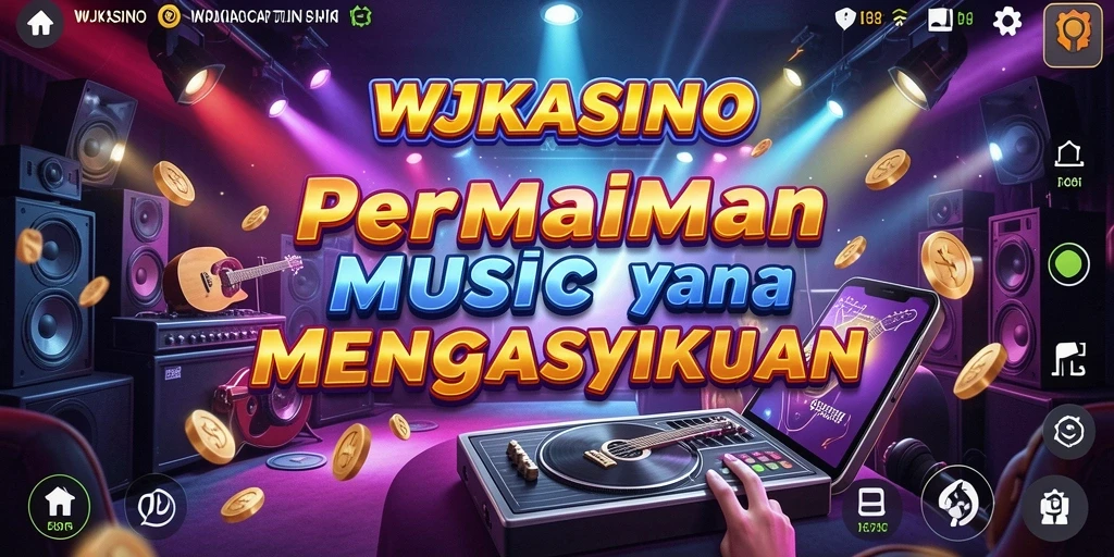 Screenshot utama WJKASINO menampilkan gameplay seru musik.